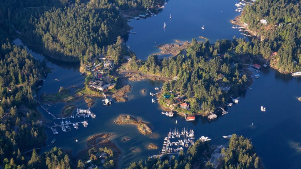 Sunshine Coast, BC coastline near a Halfmoon Bay campground